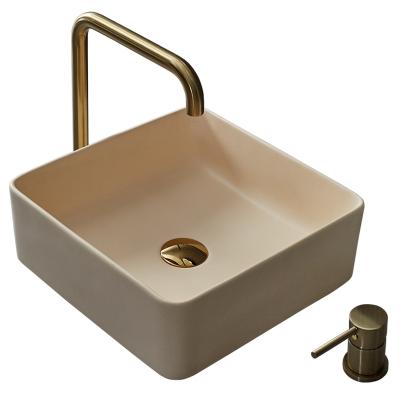 China Best Selling Eco-friendly Outdoor Artificial Stone Countertop Art Basin Bathroom Sink Basin Solid Hand Wash Basin Table for sale