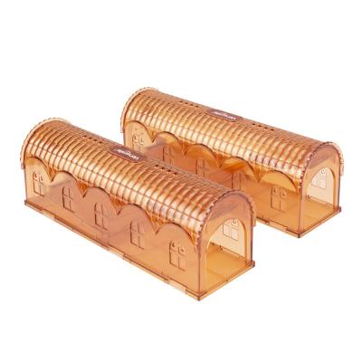 China Live Mouse Traps Indoor Easy Use Viable Pest Control Trap No Touch Rats Mouse Catch and Release Reusable Plastic Rat Rodent Trap for sale