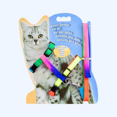 China Personalized Colorful Puppy Leash Strap Chain Leash Collar Teddy Cat Small Big Pet Supplies Polyester for sale