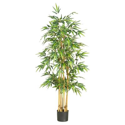 China Wholesale Indoor Outdoor Plastic Fake Face Decorative House High Simulation Artificial Bamboo Tree Plants From China for sale