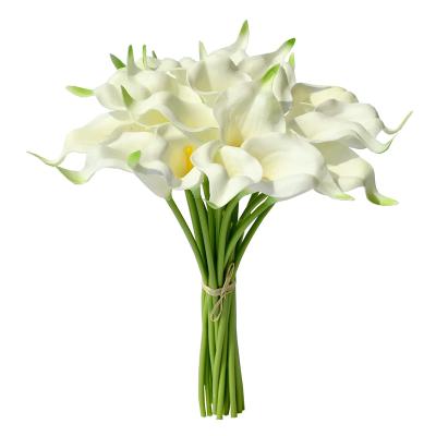 China Wholesale Artificial Calla Lily Flower China Importers Dakar India Holland Thai Greenish Silk Garden high simulation purchase for sale