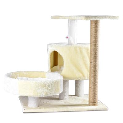 China Sustainable Housing Furniture Play Shelf Integrated Toy New Modern Cat Tower Upright Cat Tree House for sale