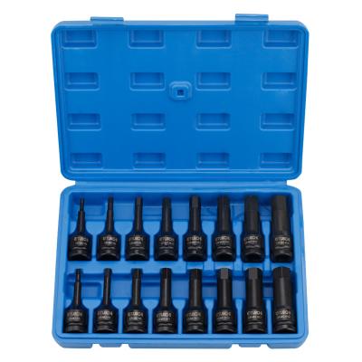 China Ball Straight Hex Impact Socket 16pcs Impact Socket 1/2