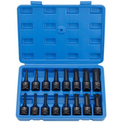 China Hexagonal and Inner Six Ball Hex Flowers Impact Socket Bit Drive Allen Socket Set 16pcs for sale