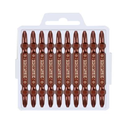 China Steel 10 Piece S2 Double End Hex Electric Screwdriver Bit Head 1/4