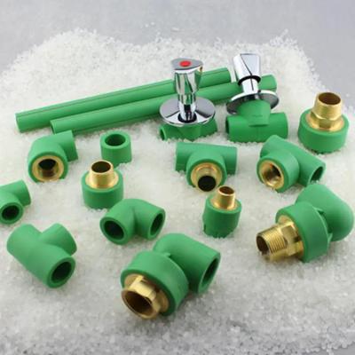 China Factory Price Corrosion Resistant PPR Pipes And Fittings Gray Green White 20-40MM PPR Plumbing Fitting Pipe Fitting Material Tubing for sale