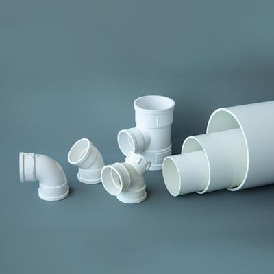 China Pn8 Inch PVC Water Fittings 100mm Thick Wall Elbow 72 60mm Red Color White Peach Gray Pvc Pipe for sale