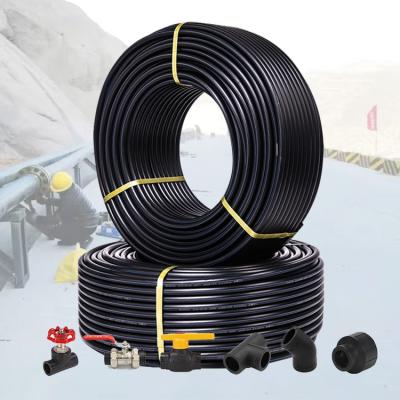 China PE pe100 material HDPE waterline flexible pe pipe 20mm 25mm 32mm HDPE irrigation hose for agriculture for sale