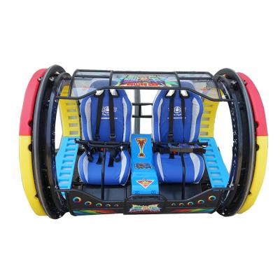 China High Quality Plastic Amusement Park Rides Double Players Rolling Car 360 Degree Electric Rotating Rolling Car for sale