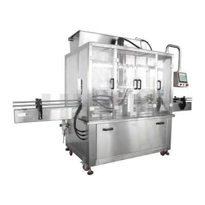 China Fully Automatic GARMENT Pouch In Line Beverage Perfume Capping Liquid Filling Box Machine for sale