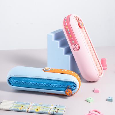 China Lastest/fasion Students 3D Capsule Designer Storage Container Cute Kids Pencil Case with Toy Ruler for sale