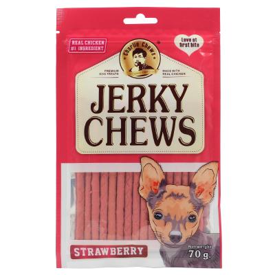 China Sustainable Hot-selling Dog Chew Treats Dog Jerky Snacks Strawberry Flavor for sale