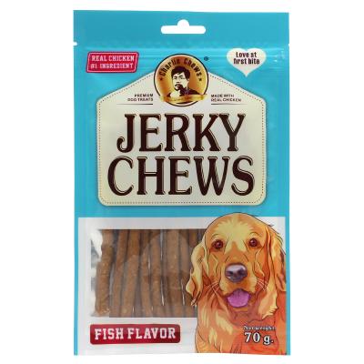 China Viable Dog Fish Flavor Chews Jerky Treats Dog Snacks  70g/color bag for sale