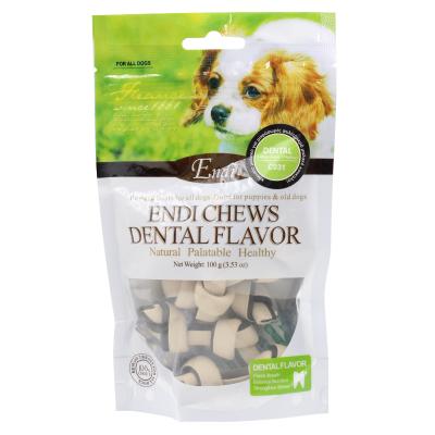 China Big Dog Viable Bone Dog Dental Treats 100g/color bag 18months Shelf life for sale