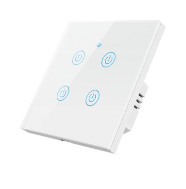 China UK European 86mm 4 gang 2 way wifi touch switch smart wifi touch switch panel for sale for sale