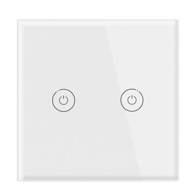 China Single Wire Fire Tempered Glass Touch Tempered Glass Wall Switch Panel Hotel Villa Villa European Standard Home Smart Home Type 86 With Good Price for sale