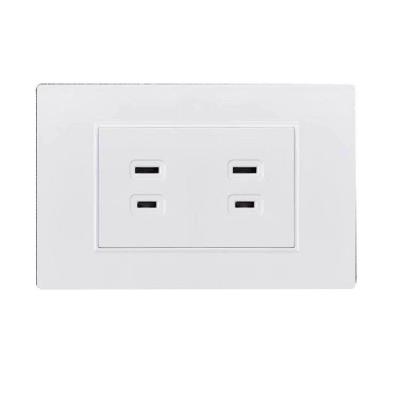 China Other Type 120 Electrical US Standard Two-Hole 15A Japanese Standard Two-Digit Wall Socket Wall Outlets And Switches for sale