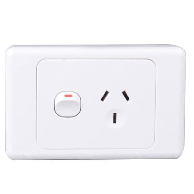 China Other 15A SAA Certification 2 Gang 3 Pin Australia New Zealand Dual Wall Switch Socket Panel for sale