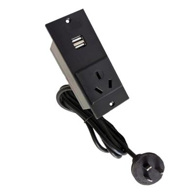 China Other Australian Standard USB Cable Power Outlet Bedside Table Power Strip 3 Pin Office Furniture Socket for sale