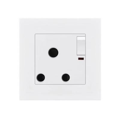 China Other Large South Africa 15A 86 Hole Round Wall Panel Switch And Socket India Socket Panel 3 Pin Switch Power Strip for sale