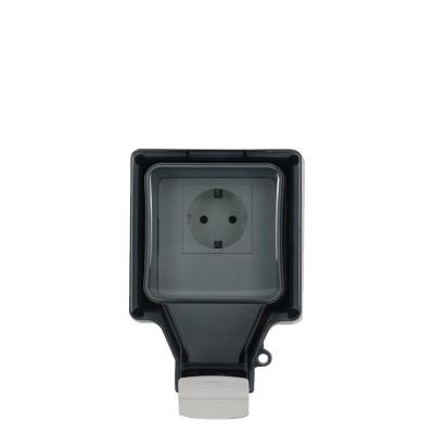 China Other 16A IP66 86 Socket Outdoor Waterproof Box German Bathroom Socket Switch for sale