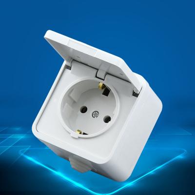 China The other German standard German standard power socket with the cover, European standard European style splashproof socket for sale