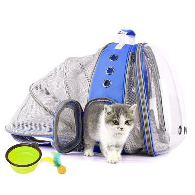 China Breathable Outdoor Portable Dog Cat Dog Trunk Large Capacity Space Capsule Pet Bag Ladder Backpack Pet Carrier Backpack for sale