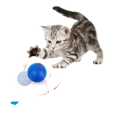 China Viable Auto Intelligent Electronic Light Magic Ball Cat Toy Ball Of Laser Pet Toys Rolling Ball LED for sale