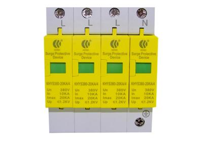 China Three phase 3 Phase 380v 4 poles power surge protector 20ka for sale