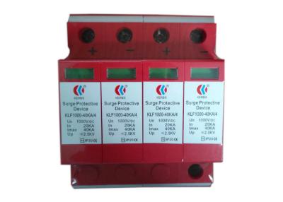 China 4 Poles DC1000v Solar Surge Protection Device With Fire Resistant Material for sale