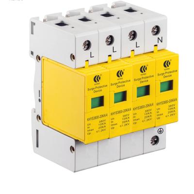 China SPD Lightning Arrester Power Surge Protection Device 3 Phase 380VAC CE Approval for sale