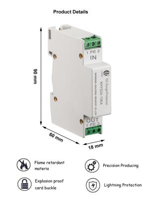 China Dispositivo de protección contra sobrecargas de DC de los alambres la monofásico 2 PBT resistente al fuego 12V/24V/48V/110V/220V en venta