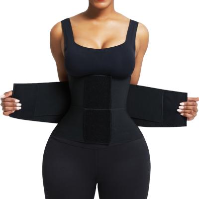 China Breathable Custom High Elasticity Tummy Trimmer Control Back Support Belt Big Logo Compression Waist Trainer Corset for sale