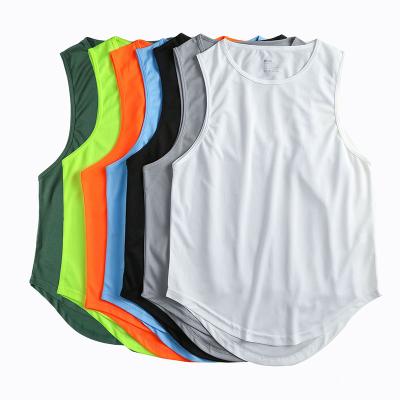 China Summer QUICK DRY marathon quick drying sports vest men's sleeveless vest basketball training loose fit vest for sale