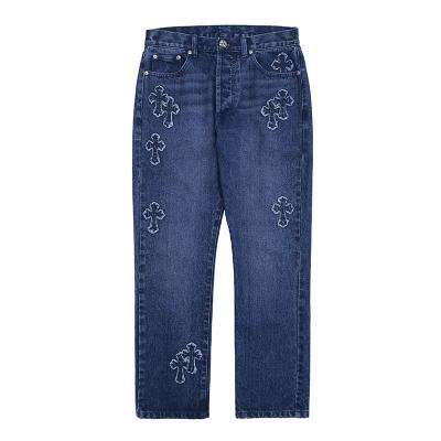 China 2021 Factory High Quality Washed Regular Stretch Pants Men Blue Jeans QUICK DRY for sale