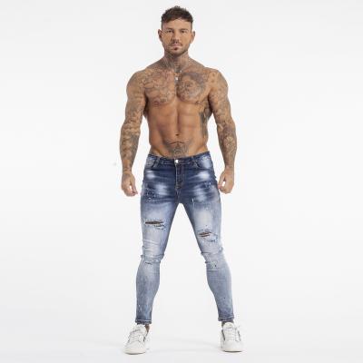 China Latest Design Wholesale QUICK DRY Jeans Mens High Street Super Skinny Ripped Jeans For Men for sale