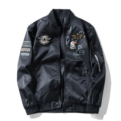 China 2021 Autumn fashion men's jacket flight suit baseball double-sided embroidery QUICK DRY Air Force MA1 large for sale