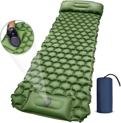 China Ultralight Lightweight Camping Mat Foot Pump Inflatable Sleep Protection Pads Compact Camping Backpacking Hiking Traveling Tent for sale