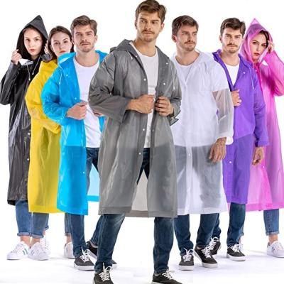 China Plastic Rain Gear EVA Rain Ponchos Rain Jackets Adults Rainwear Polyester Raincoats Bachelor Raincoats Reusable Women Men Raincoats for sale