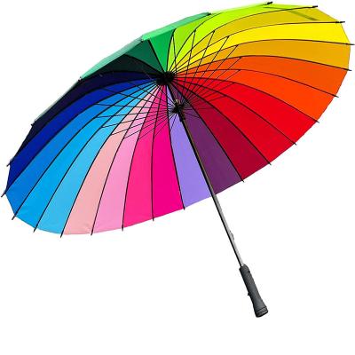 China 2022 Hot Sale Fashion Minimalist Promotion Accept Customized LOGO Rainbow Umbrella Travel Windproof Umbrella for sale