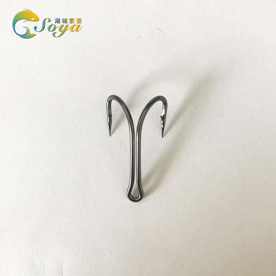 China Outdoor Fishing Activity Fishing Hook Double Hook High Carbon Steel Fishhooks for sale