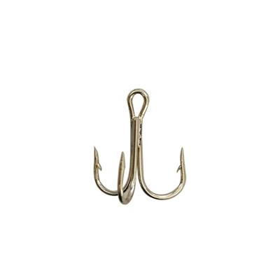 China Outdoor fishing activity round hooks factory price treble bent high carbon steel mang sizes for sale