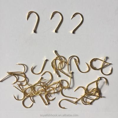 China Outdoor Fishing Activity Single Hook Carbon Steel Fish Hook Gold for sale