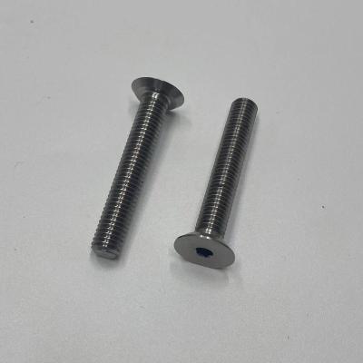 China Precision Screw Stainless Steel Parts Custom CNC Aluminum Machined Stainless Steel Bolt Countersunk M8 Hex Screws for sale