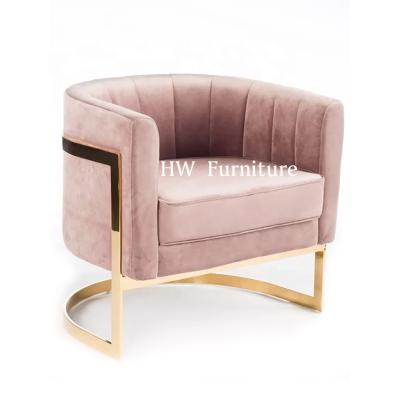 China High Quality Tufted Sofa Chair /Stainless Steel Living Room Furniture Sofa Chair for sale