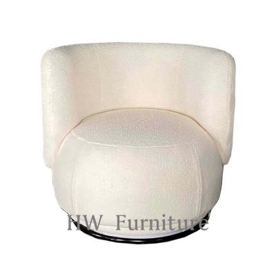 China Swivel Sofa Chair New Style New Products For Living Room Furniture/Lambskin Round Wool Sofa Chair /Swivel Sofa Chair for sale