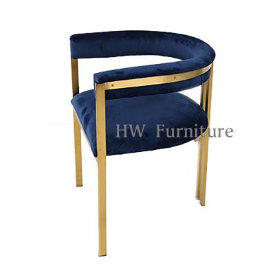 China Sofa Chair Home Furniture Stainless Steel Gold Blue Velvet Leg Hot Sale Modern Dining Chairs for sale