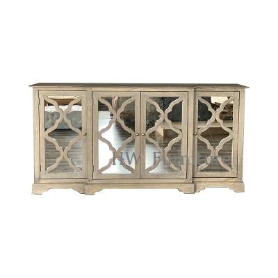 China High Quality Customized New Design Height Wood Furniture / Low Side Wood Cabinet With Mirror / Wood Sideboard for sale