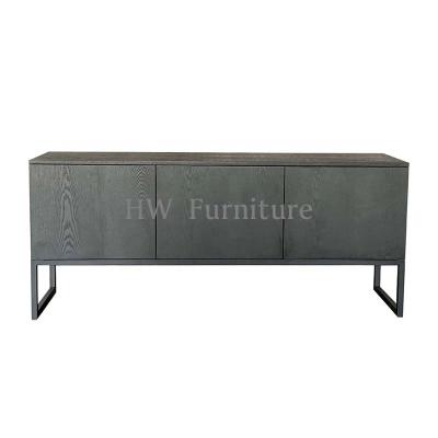 China New Customized Height Furniture Design Home Cabinet / Black Wood Side Cabinet Design for sale