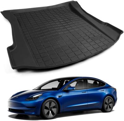 China Anti-skidding.clean Eco-friendly 3 Trunk Mat All Weather Cargo Liner Stripe Rear Car Trunk Mat for sale